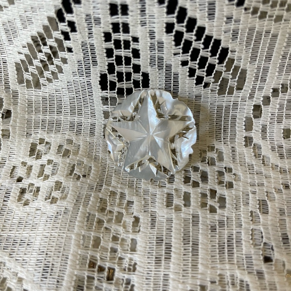Star-Shaped Mother-of-Pearl Brooch